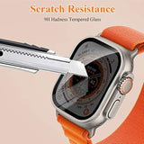 [ 3 Pack Privacy Screen Protector Compatible For Watch Ultra 2 / Ultra 49Mm, Tempered Glass Anti-Spy Waterproof Anti-Scratch Bubble-Free Film For Iwatch Ultra Accessories