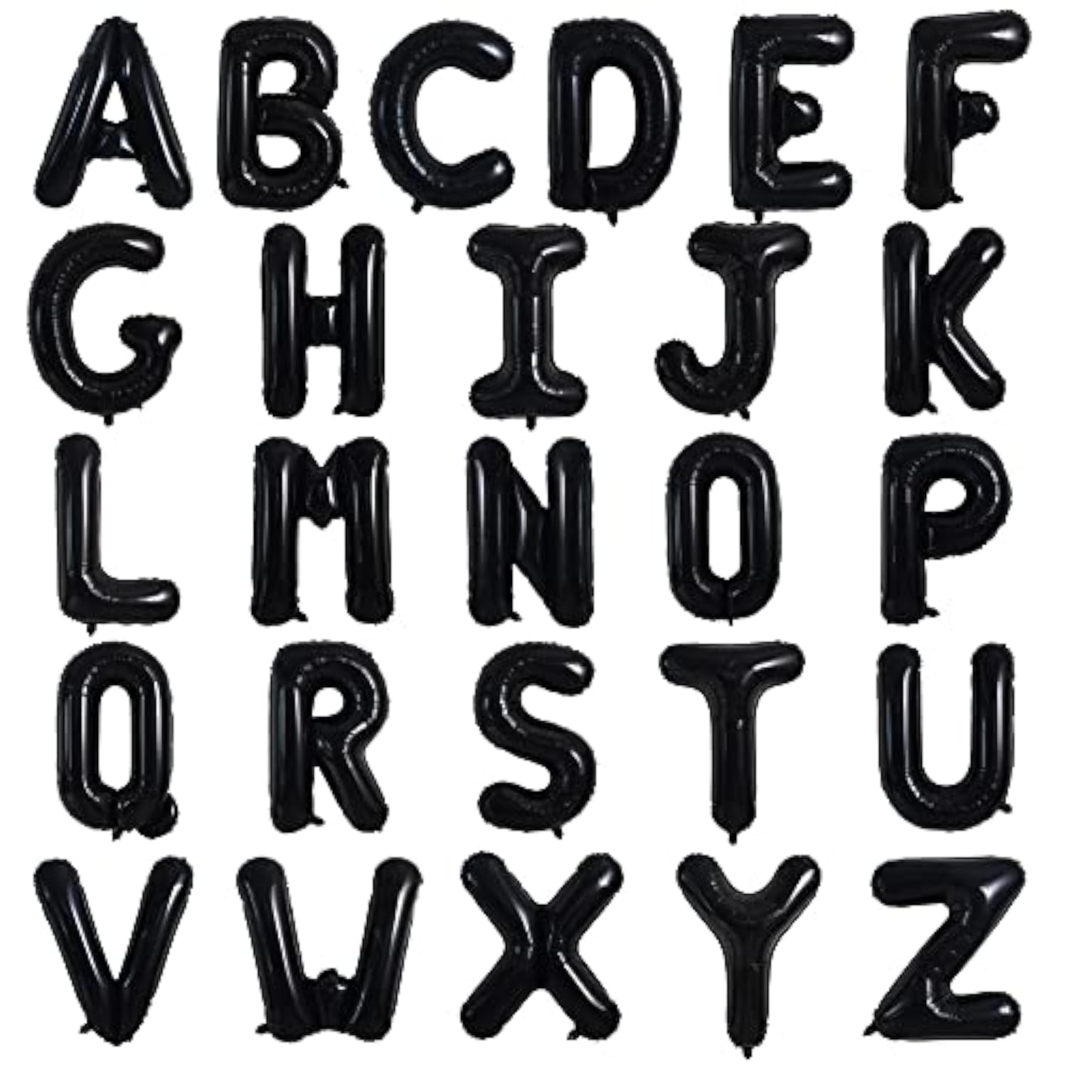 52 Pieces 16 Inch Black Letter A-Z Balloons,Custom Phrase Mylar Foil Alphabet Letter Diy Personalized Phrase Banner For Birthday Anniversary Celebration Graduation Party Supplies Decoration