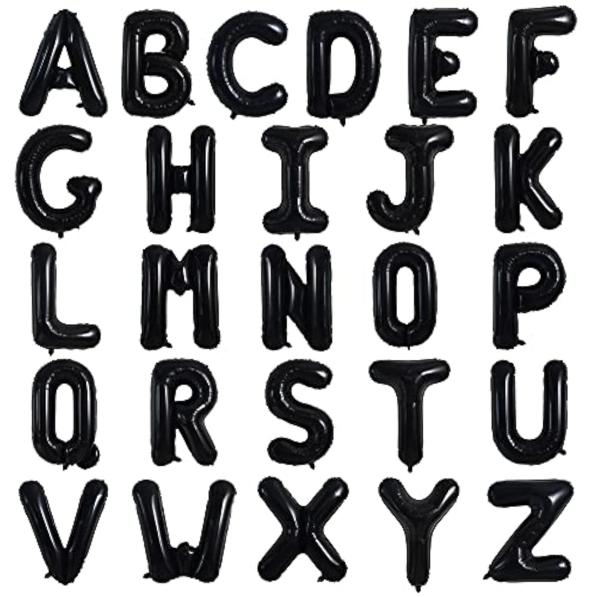 52 Pieces 16 Inch Black Letter A-Z Balloons,Custom Phrase Mylar Foil Alphabet Letter Diy Personalized Phrase Banner For Birthday Anniversary Celebration Graduation Party Supplies Decoration