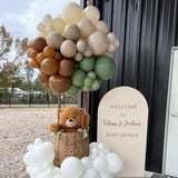 Sage Green Brown Balloons, 45 Pcs for Safari Jungle Birthday Baby Shower