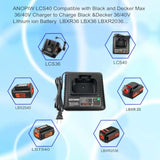 Replace Black And Decker 40V Charger Lcs36 Lcs40 Compatible With Black+Decker 36V/40V Lithium Battery Lbxr36 Lbxr2036 Lbx36 Lbx1540 Lbx2040 Lbx2540 Lst540 Lcs1240 Lst136W