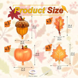 Thanksgiving Foil Balloons: Pumpkin, Maple Leaf, Acorn Party Decor (12Pcs)