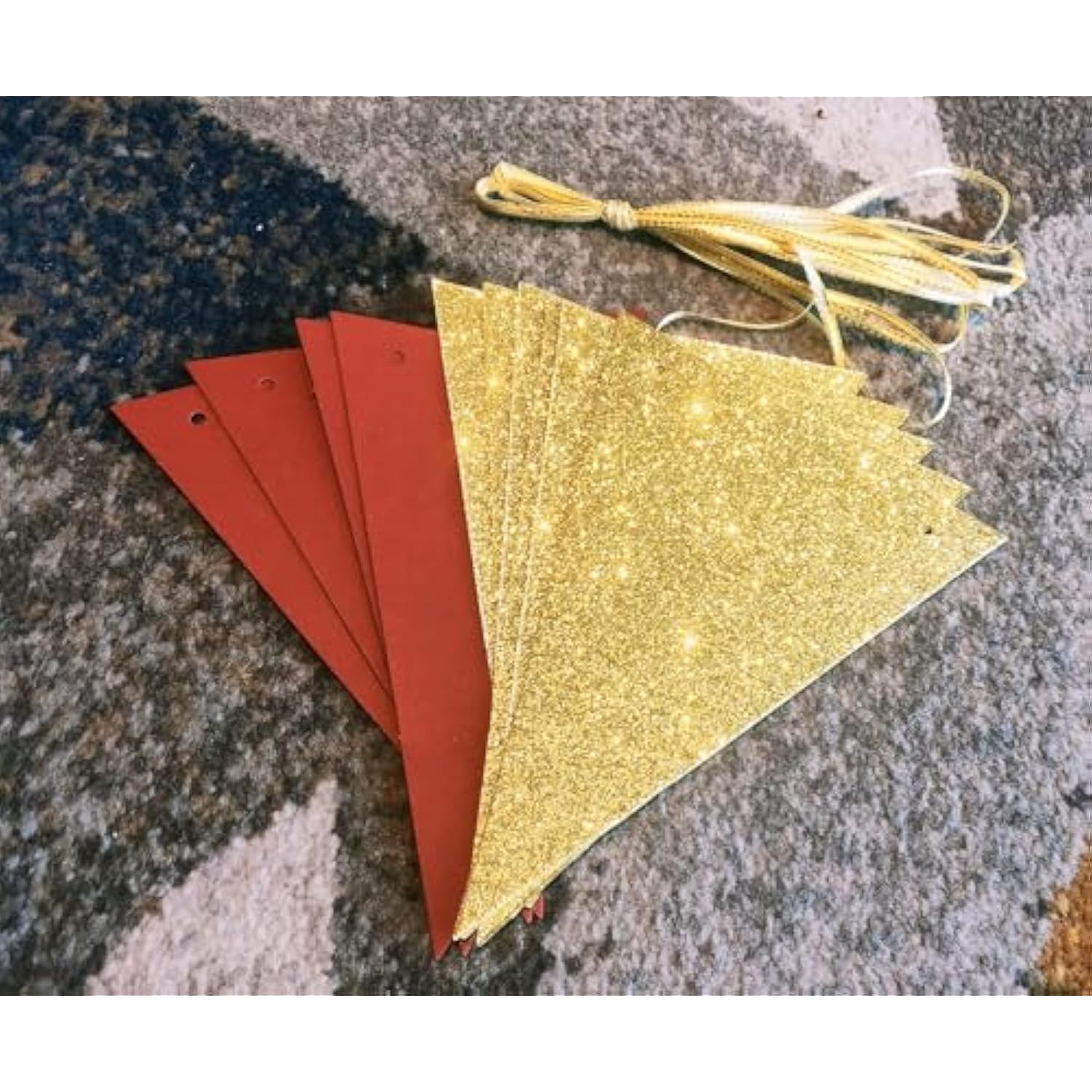 Graduation Decorations Maroon Gold 2025/Fall Bridal Shower/Burgundy Gold Graduation Party Decorations 2025/Burgundy Birthday Party Decor For Women 2Pcs Triangle Banners