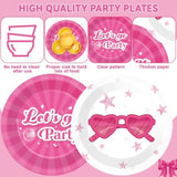 60Pcs 7 Inch Hot Pink Paper Plates Pink Princess Party Supplies Let'S Go Party Birthday Decorations Hot Girls Disposable Tableware Dessert Plates For Girls Women Birthday Bachelorette Bridal Shower