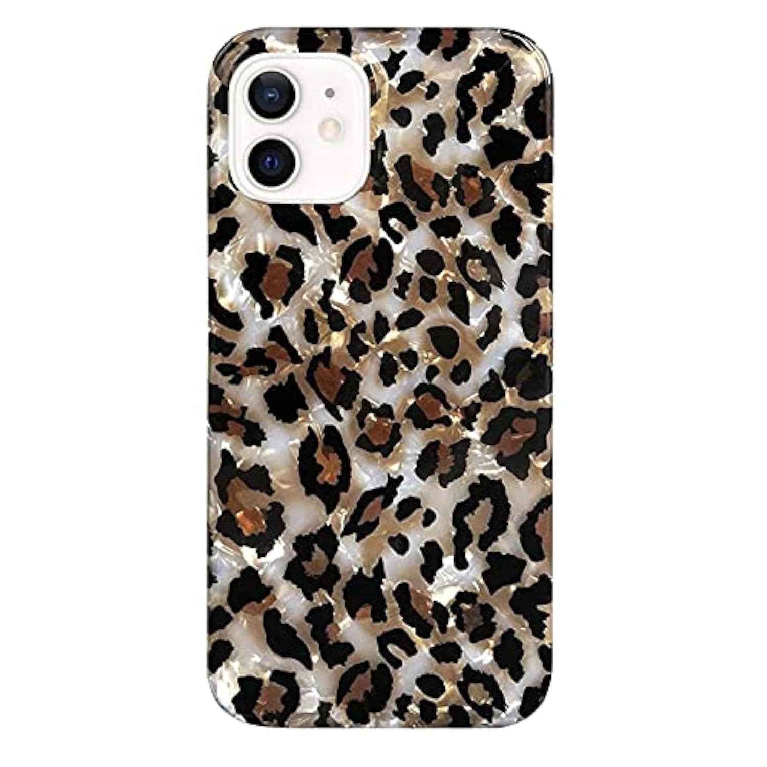 Case Compatible With Iphone 11 6.1-Inch, Luxury Sparkle Translucent Clear Leopard Cheetah Print Pearly Design Soft Silicone Slim Tpu Protective Phone Case Cover For Girls Women (Bling)