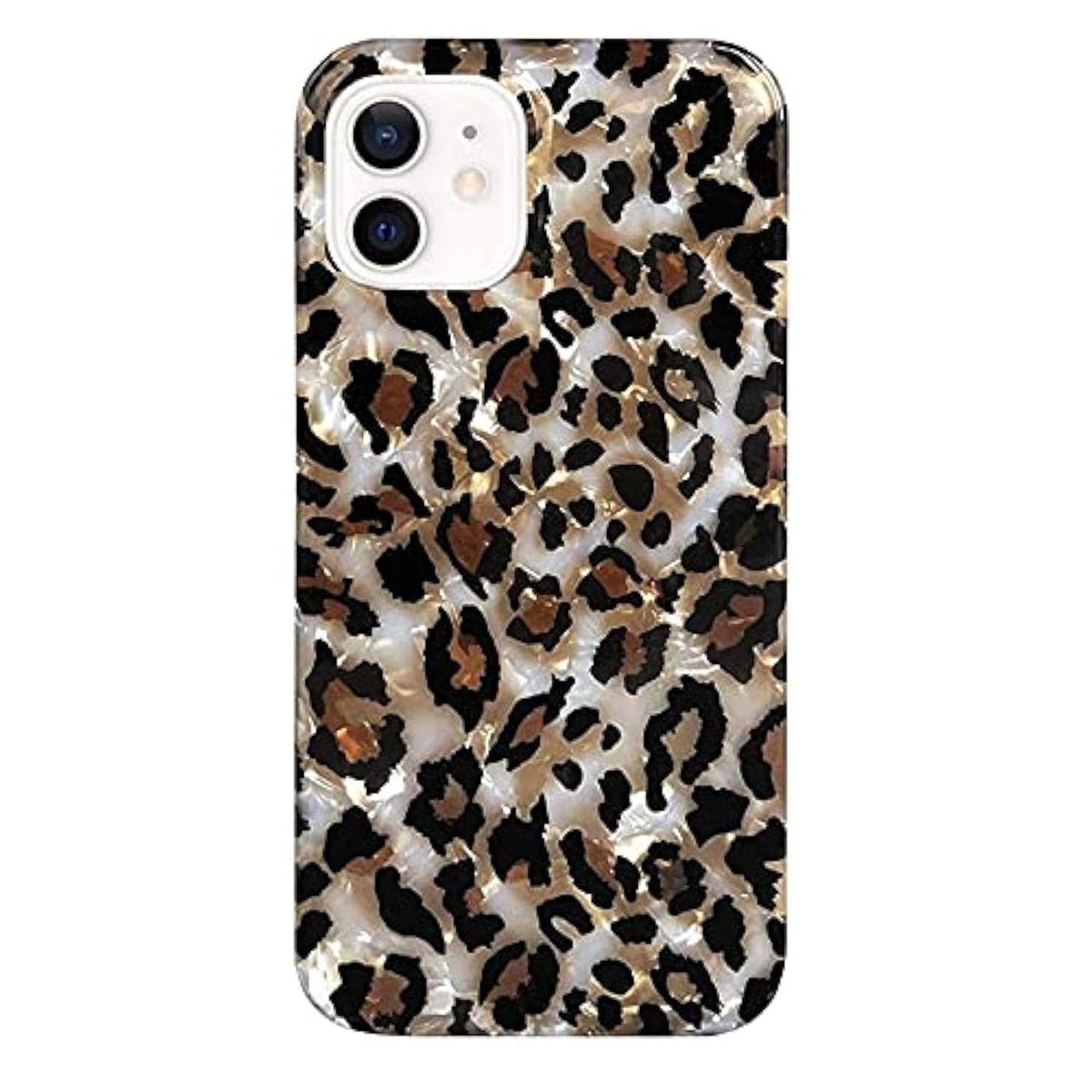 Case Compatible With Iphone 11 6.1-Inch, Luxury Sparkle Translucent Clear Leopard Cheetah Print Pearly Design Soft Silicone Slim Tpu Protective Phone Case Cover For Girls Women (Bling)