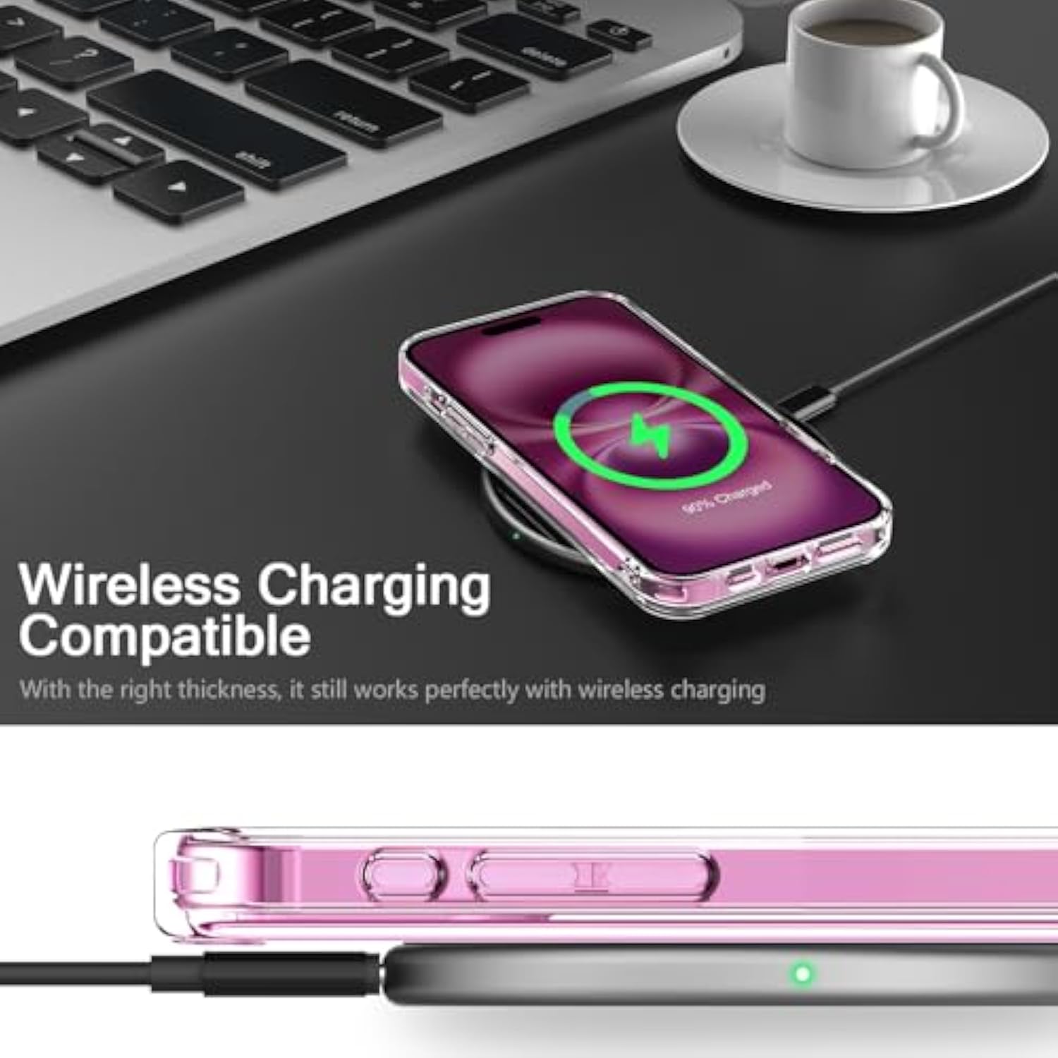 For Iphone 16 Case With Screen Protector, Enhanced Camera Protection, Crystal Clear Cover With Fashionable Designs For Girls Women, Slim Fit Protective Phone Case 6.1" Blooming Flowers