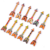 50 Pcs Buttons Mixed Arrow Shape Wood Crafts Wood Hollowed-Out Decorat