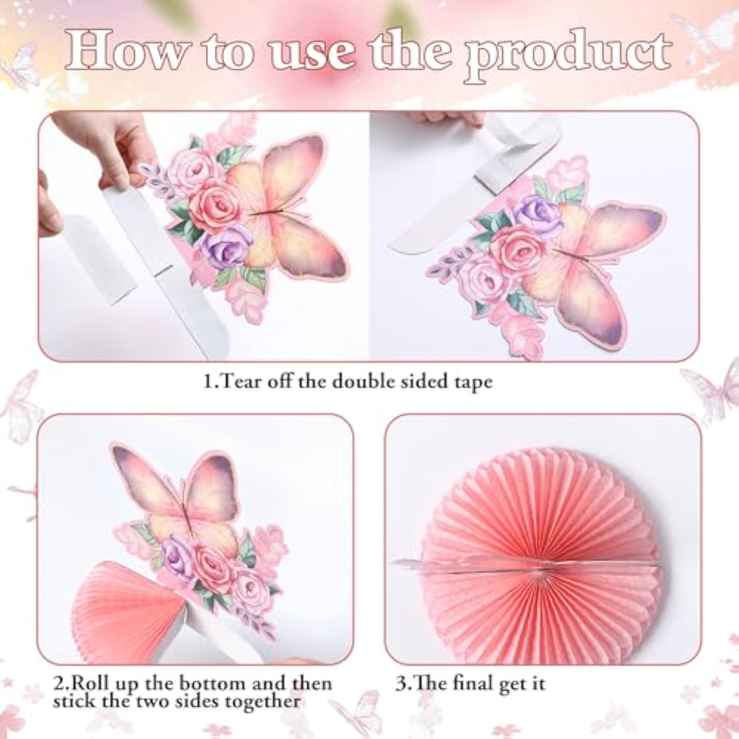 9 Pieces Butterfly Centerpieces For Tables Butterfly Birthday Party Decorations Butterfly Honeycomb Table Centerpiece For Baby Shower Weddingbutterfly Themed Tablespring Summer Garden Party Decor (9)