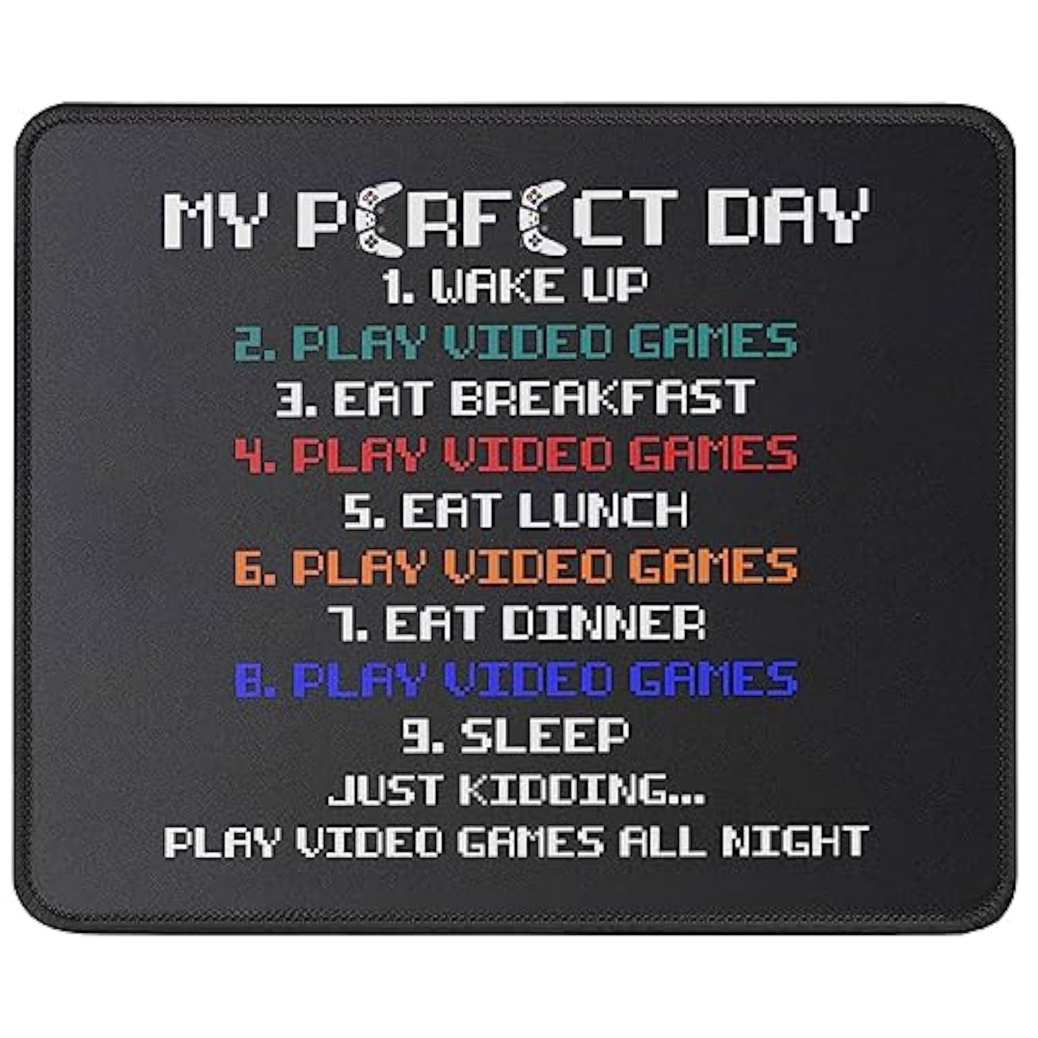 Gaming Mouse Pad - Gamer Gifts For Teen Boys & Men - Funny Gamer Mousemat 9.5 Inch - Video Games Gamer Gift Mousepads