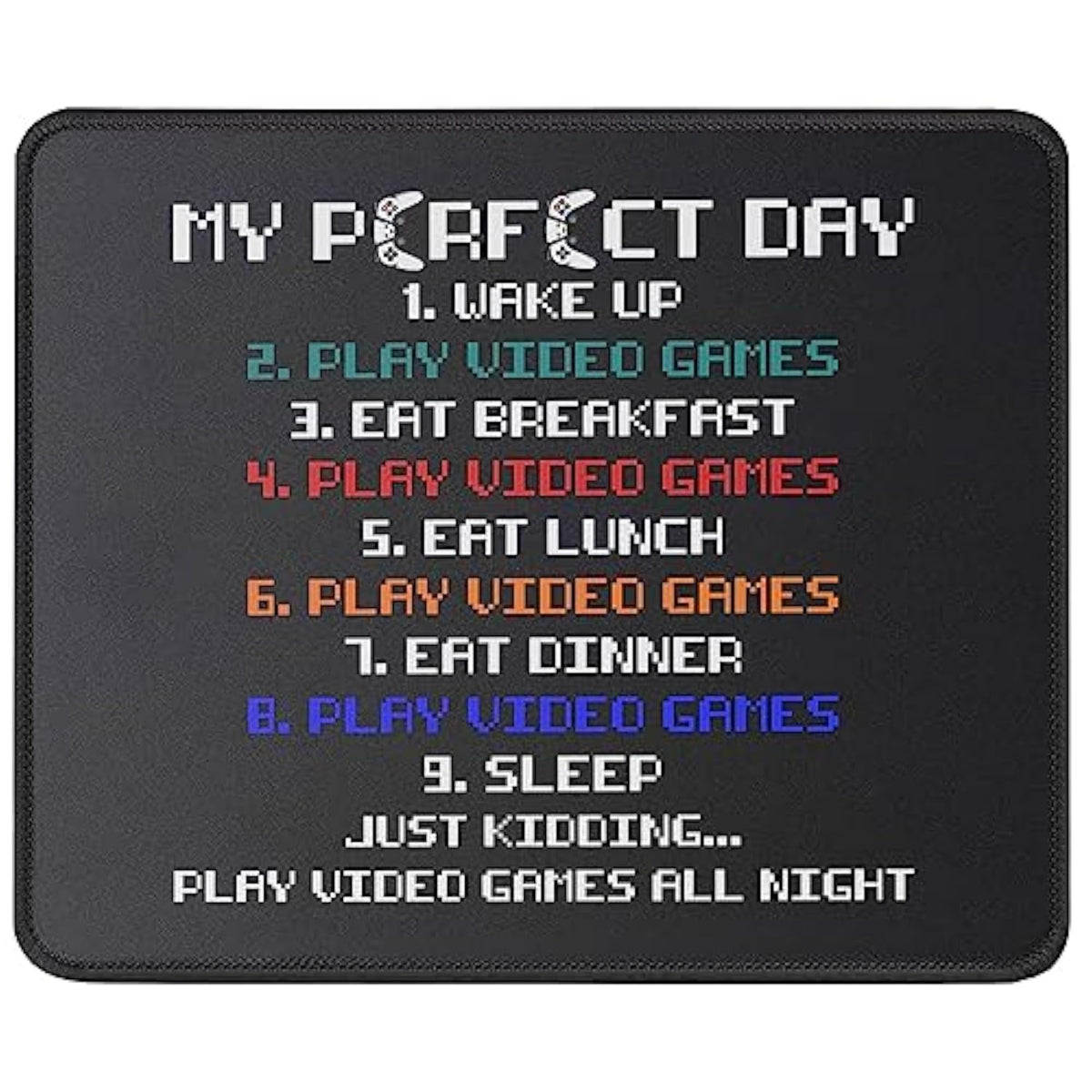 Gaming Mouse Pad - Gamer Gifts For Teen Boys & Men - Funny Gamer Mousemat 9.5 Inch - Video Games Gamer Gift Mousepads