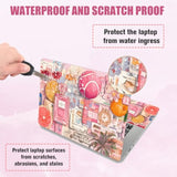 Pink Collage Pattern Laptop Skin Stickers Cutable Universal Size Fits 12" 13" 13.3" 14" 15 Inch Laptop Summer Style Removable Waterproof Notebook Art Decals Pc Protector Cover Sticker