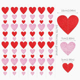 Galentines Valentines Party-Decorations Heart Garland - 6Pcs Glitter Pink Red Love Hanging Streamers,Romantic Special Night Baby Shower Wedding Anniversary Ceiling Banner Backdrop Decor