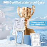 Ipx8 Floating Waterproof Phone Pouch 2 Pack-Up To 8.0"?Floating Phone Case For Iphone Andriod, Dry Bags For Vacation Beach Pool Kayak Cruise Travel Essentials (Black White 2 Pack)
