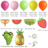 Fruit Balloon Garland Arch Kit Pink Rose Red Yellow Green Orange Balloons With Watermelon Strawberry Lemon Orange Foil Balloons For Twotti Fruity Party Decorations Sweet Birthday Party