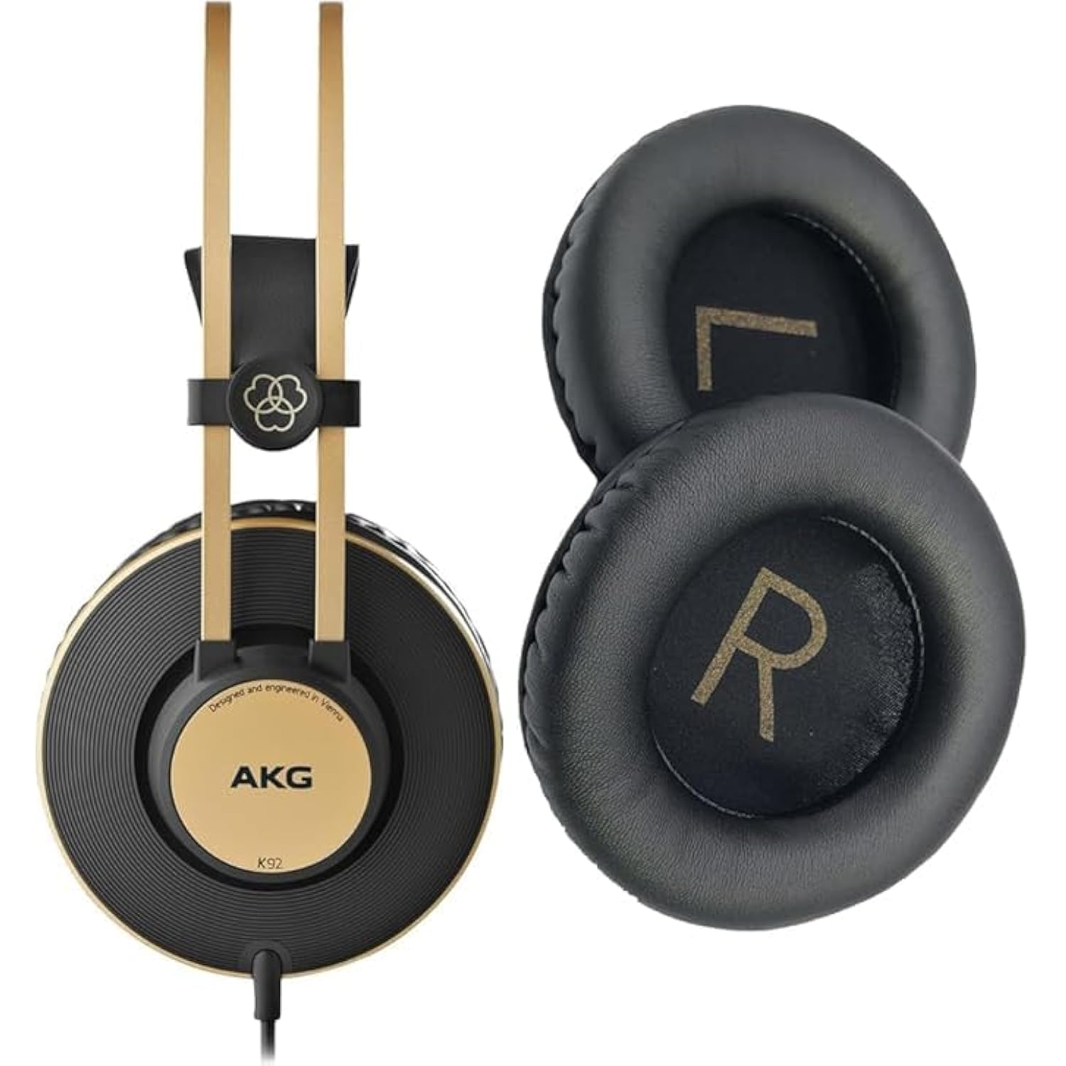 K240 Ear Pads Replacement K271 Earpads Parts Cover Accessories Compatible With Akg K240 K52 K72 K92 K 240 Mk Ii K271 Mkii K275 Headphones. (Gold)