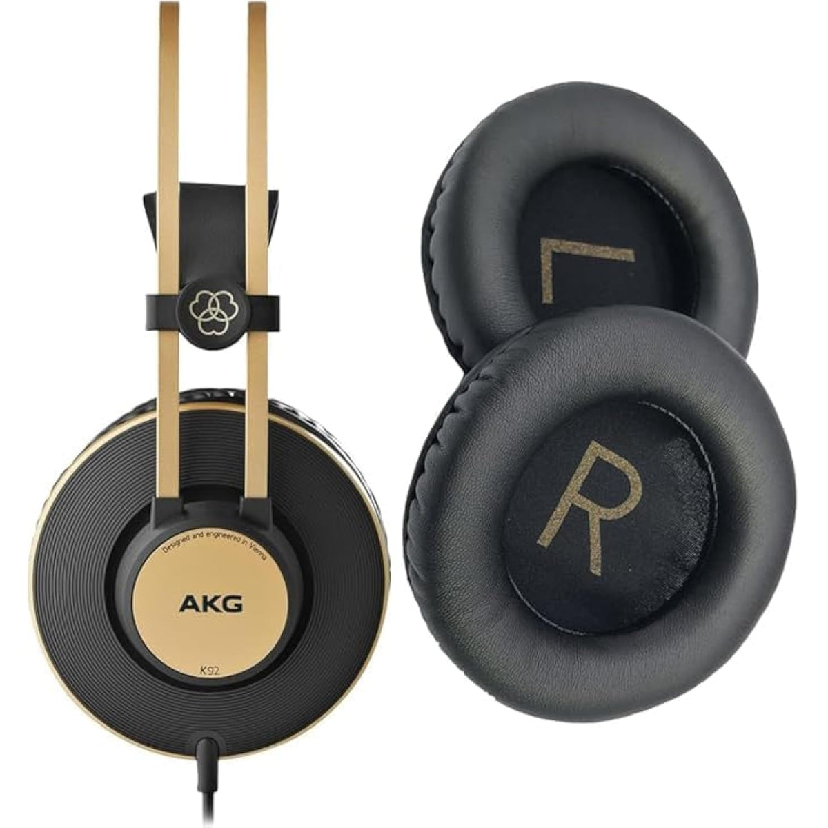 K240 Ear Pads Replacement K271 Earpads Parts Cover Accessories Compatible With Akg K240 K52 K72 K92 K 240 Mk Ii K271 Mkii K275 Headphones. (Gold)