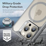 ESR for iPhone 15 Pro Case, Compatible with MagSafe, Set with 2 Screen Protectors and Single Lens Protectors, Air Guard Corners, Yellowing-Resistant Acrylic Back, Air Armor Series Clear Grey