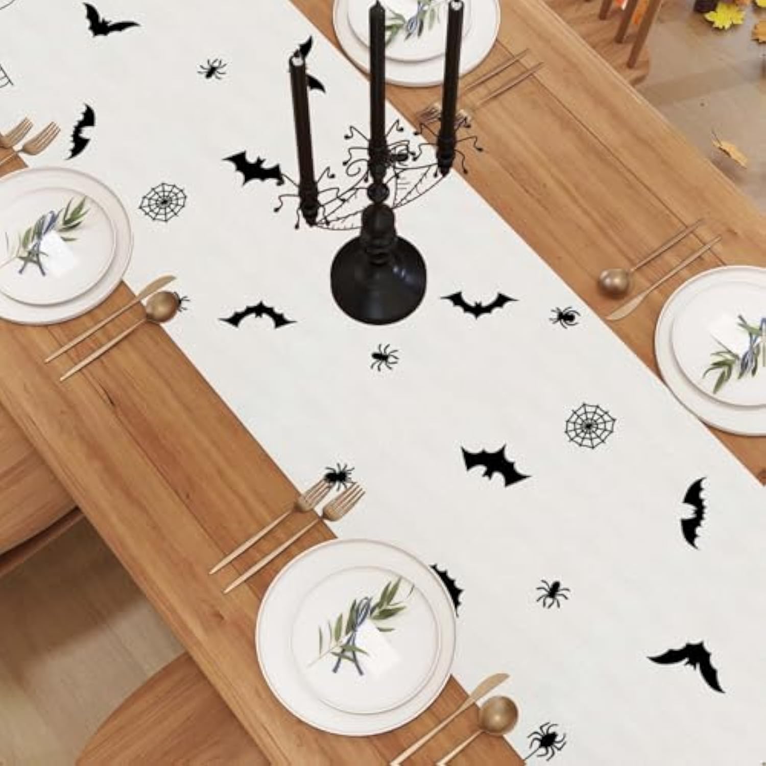Halloween Table Runner 72 Inches Long, Halloween Home Kitchen Dining Room Table Decor, Christmas Xmas Winter Holiday Decorations And Supplies For Home