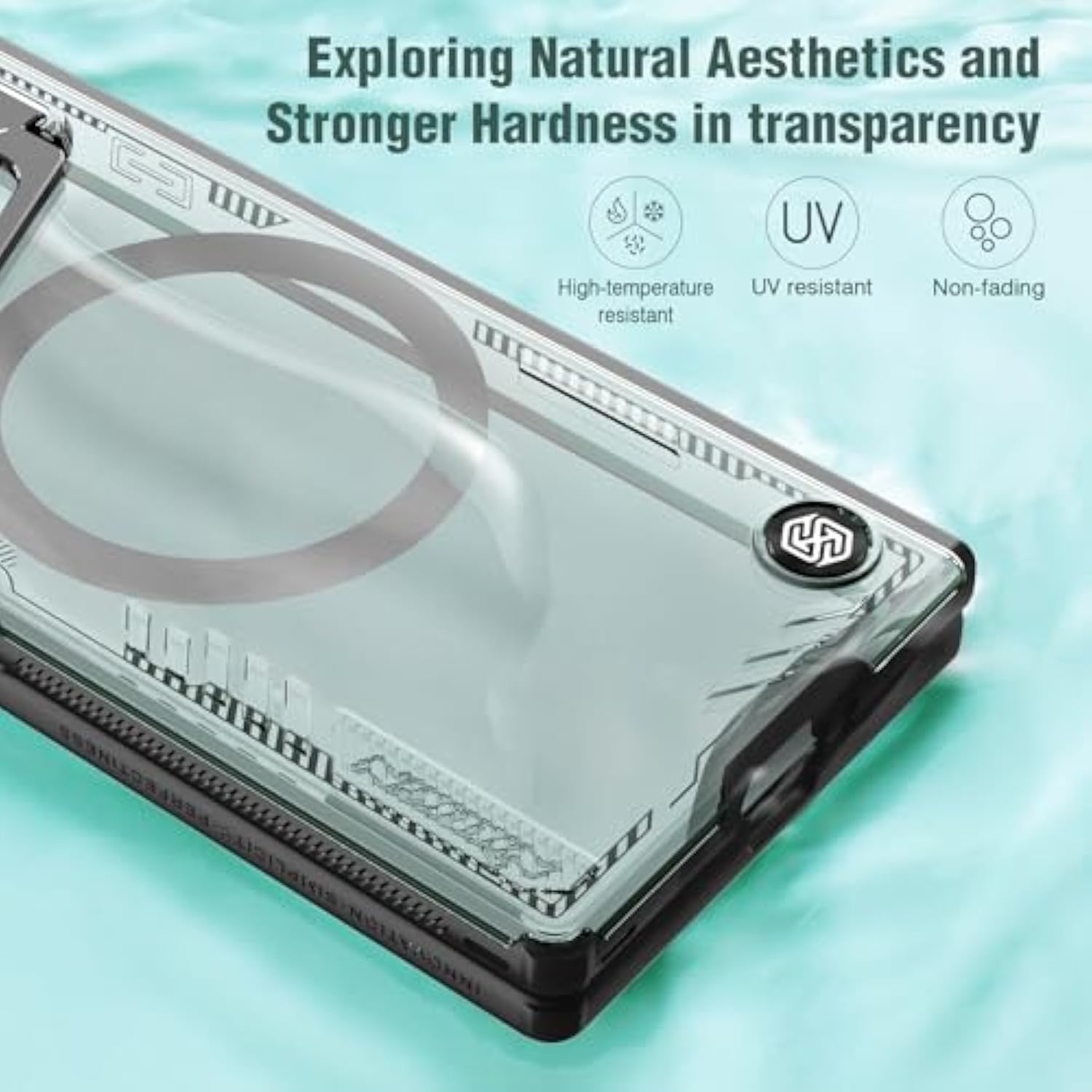 [New Material For Samsung Galaxy Z Fold 6 Case, Built-In Hd Screen Protector & Adjustable Camera Kickstand, Slim Clear Magnetic Phone Case For Samsung Galaxy Z Fold 6, Black