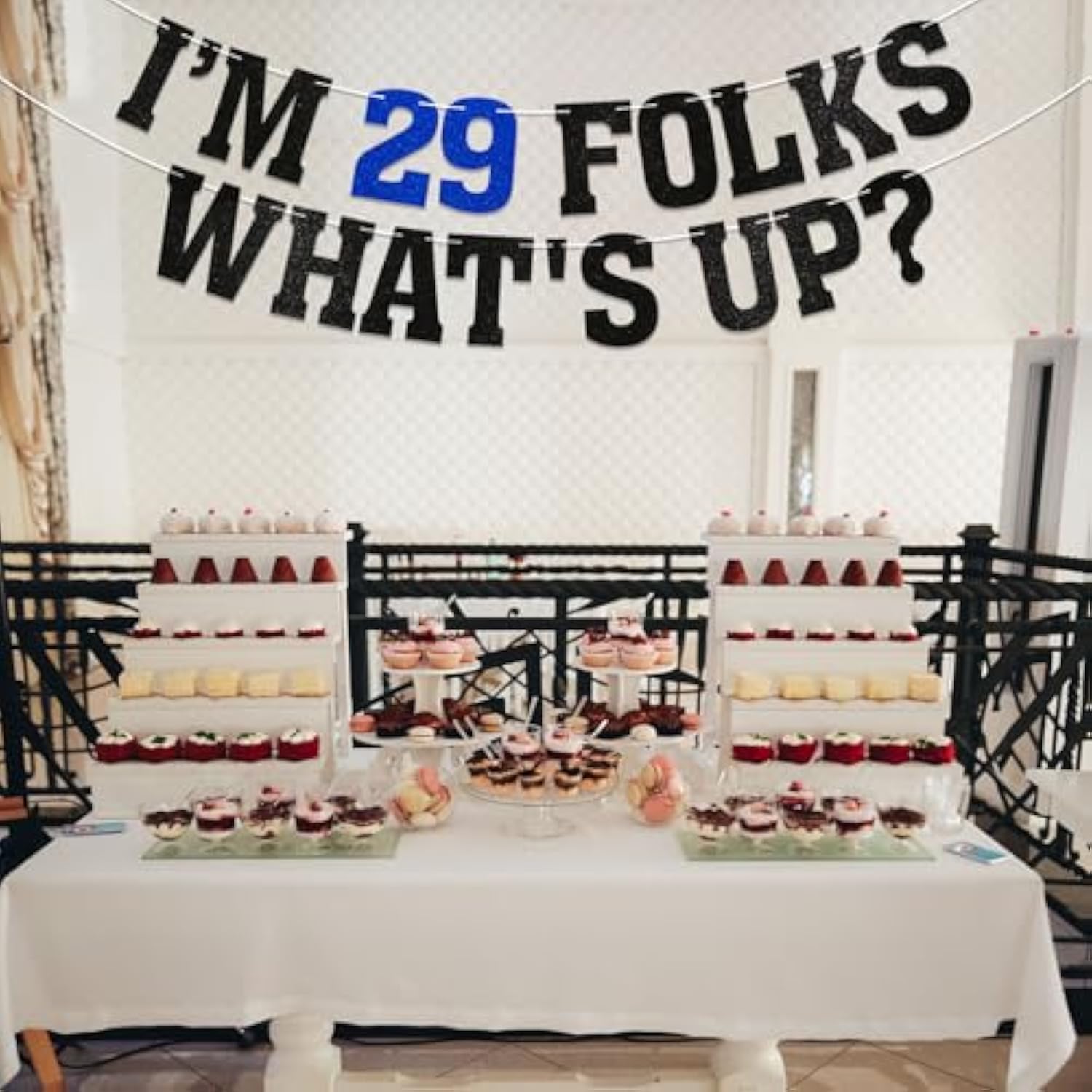 I Am 29 Folks What's Up Banner New Girl 29th Birthday Party Decorations