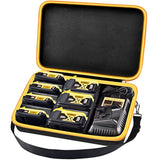 Extra Large Battery Storage Holder Case For Dewalt 20V/ 60V Max Xr Battery &Charger, Tool Batteries Pack Carrier Box For 20V 60V 2.0/3.0/4.0/5.0/6.0/9.0-Ah Batteries, Adapter - Black Inside