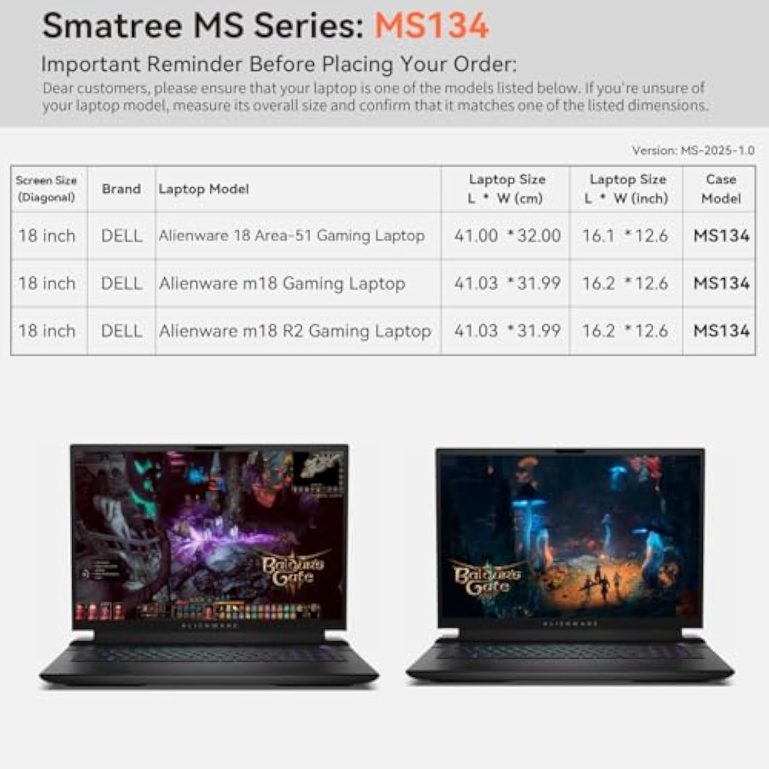 Smatree MS134 Hard EVA Protective Sleeve Case with Stand Compatible for 18 inch DELL Alienware 18 Area-51/m18 R2 Gaming Laptop Waterproof Sleeve