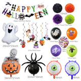 Halloween Party Decoration Set – Banner, Balloon Arch, Ghost & Spider Balloons