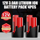 4Pack 3500Mah Replacement Lithium 12V Milwaukee M12 Battery + M12 Rapid Charger For Milwaukee M12 Battery Charger