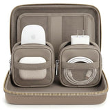 Hard Shell Tech Organizer Protective Travel Case For Cables, Chargers & Accessories | Slim Modular Electronics Organizer With Removable Pouches