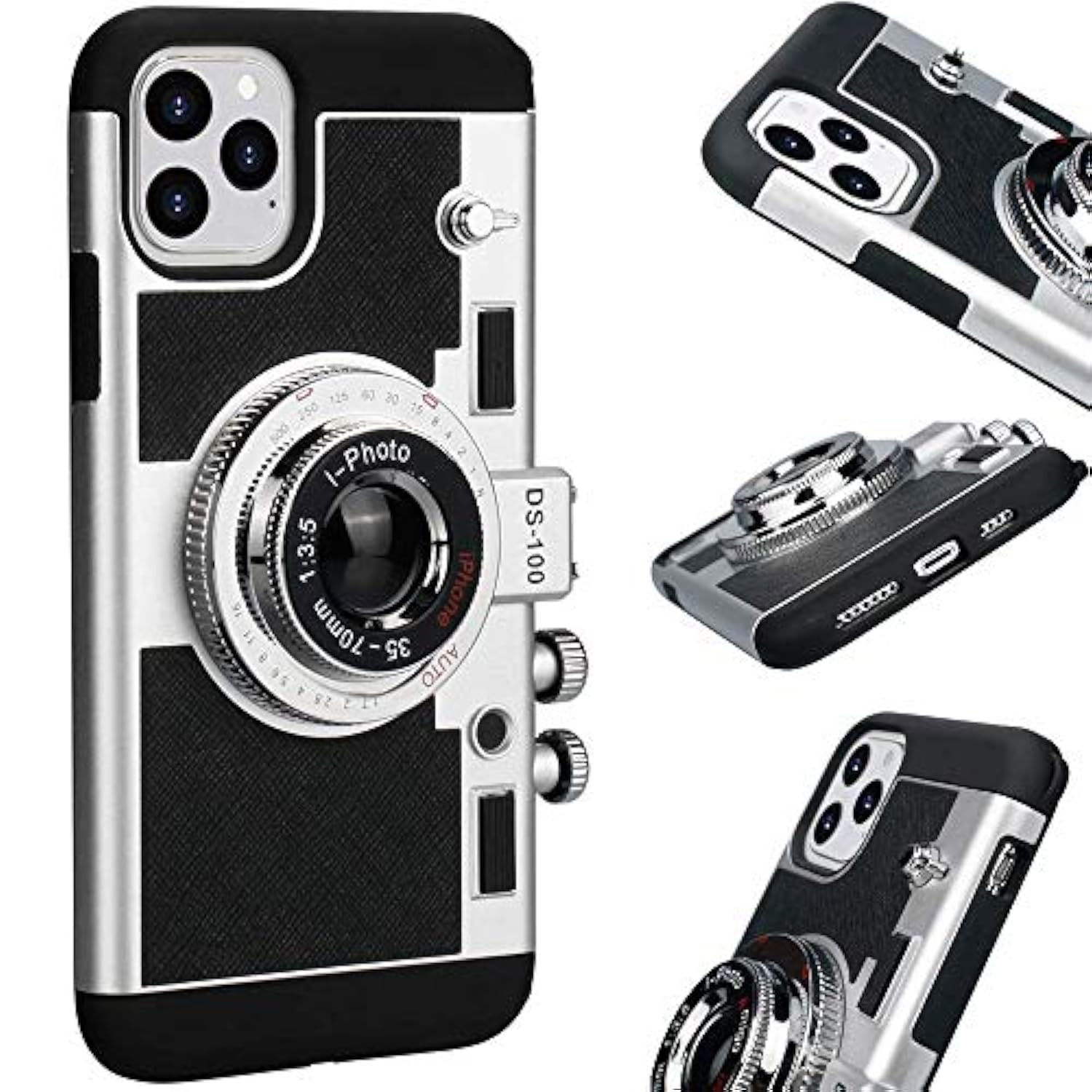 Emily In Paris Phone Case For Iphone 15 Pro Max 6.7 Inch 2023 Camera Case Vintage Cover Cute 3D Cool Unique Design Silicone Case With Removable Neck Strap Lanyard For Girls Women Black