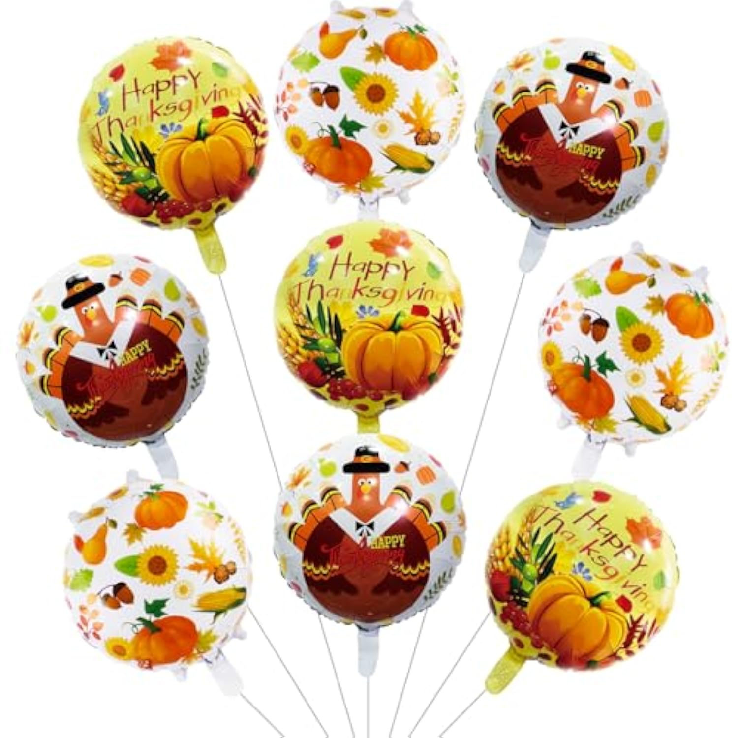 Thanksgiving Foil Balloons: Turkey, Pumpkin Party Decorations