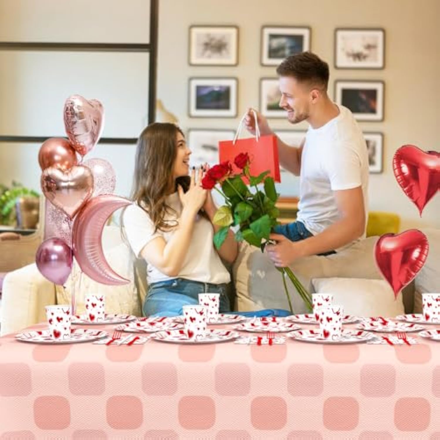 112 Pcs Red Heart Valentines Day Party Decorations Galentines Day Plates And Napkins Sets Party Supplies Disposable Dinnerware Plates Cups Napkin Baby Shower Birthday Decorations Serves 16