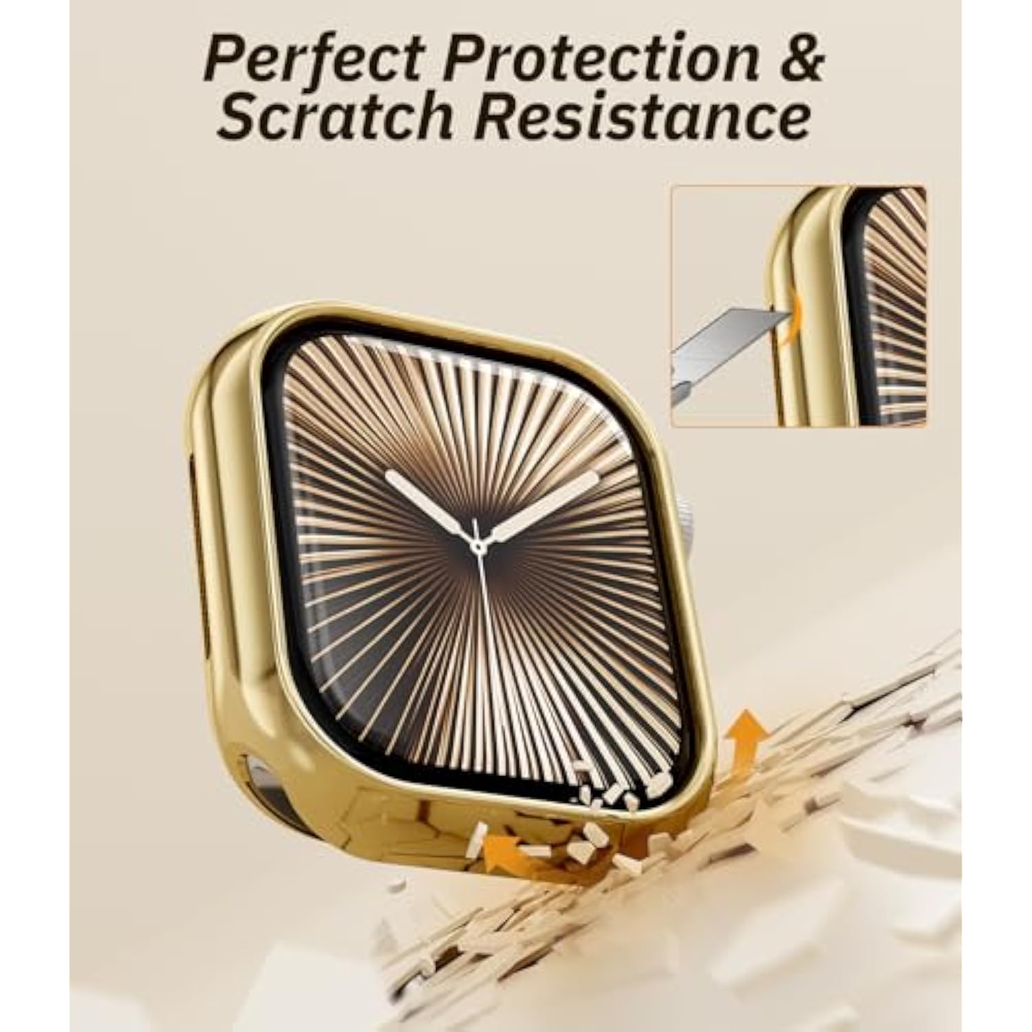 Tpu Protective Case For Apple Watch Series 10 42Mm Case, Lightweight, Soft Skin-Friendly, For Daily & Sports Use [No Screen Protector] Gold