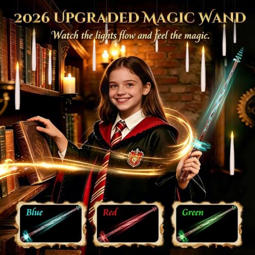 Upgraded 20Pcs Floating Candles with Wand for Halloween Decorations