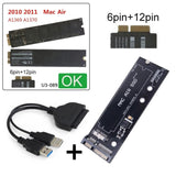 Usb 3.0 To Sata 22Pin & 12+6Pin Ssd Pcb Disk Drive Cable Adappter Compatible W