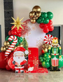 Christmas Balloon Garland Arch Kit, Red Green Gold Christma Balloon