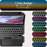 Wireless Backlit Bluetooth Keyboard With Touchpad,10 Inch Ultra Slim 7 Colors Backlit Portable Rechargeable Keyboard With Trackpad For Ipad/Ipad Pro Ios Android Tablets Windows Laptop Pc(Black)