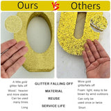 7.8 Inch Gold Glitter Number 1 Wooden Table Centerpieces Birthday Party Decorations,Shining Golden Digit 1 For Birthday Decorations,New Year,Graduation Decoration,Anniversary,Prop (1 Pack)