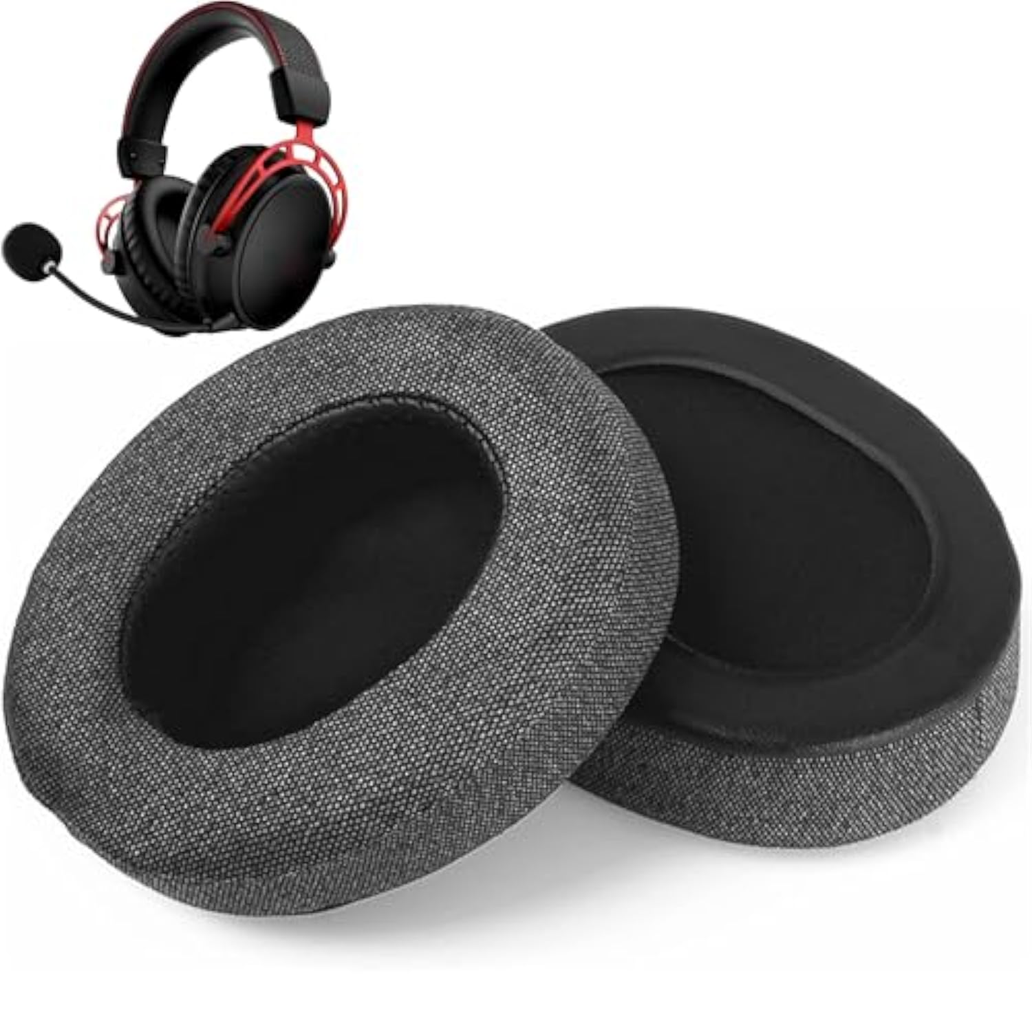 Breathable&Durable Earpads Cushion Replacement Compatible With Hyperx Cloud Alpha Headset Ear Pads With Professional Fabric And Memory Foam