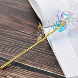 10 Pcs 24K Galaxy Rose Glass Flowers Colorful Gold Rose Artificial Flowers Best Gifts For Mother'S Day Thanksgiving Valentine'S Day Girl'S Birthday Party