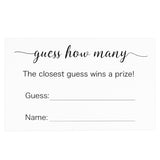 Guess How Many Game Cards 50Pcs Guess How Many Baby Shower Games Cards High-End Candies Cookies Guess How Many Game Card For Birthday Party Bridal Shower Wedding Activity(3.5×2.1'')