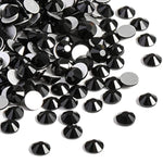 Flat Back Crystal Rhinestones Round Gems, Black (4.6-4.8Mm) Ss20/1440Pcs