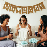 Oh Baby Burlap Banner For Baby Shower Decorations And Gender Reveal Party