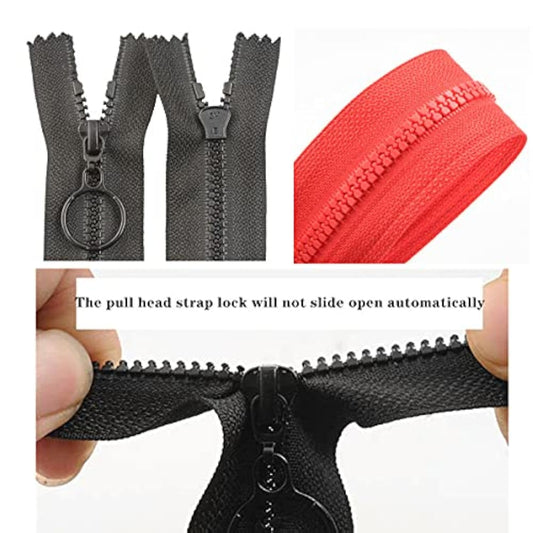 Zippers Colorful Resin 14Pcs Non Separating Zippers With Ring Pulls #3