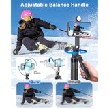 71" Phone Tripod,Tripod For Iphone With Fill Light And Rechargeable Remote,Aluminum Selfie Stick Phone Stand Compatible With Cell Phone/Camera/Ring Light/Dji/Gopro