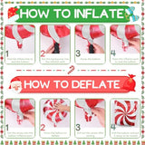 Merry Christmas Balloon Arch Garland Kit, 127Pcs Red Sand White Gold Xmas Balloons With Gingerbread Man Santa Claus Candy Cane Foil Balloons For Christmas Holiday Winter New Year Party Decorations