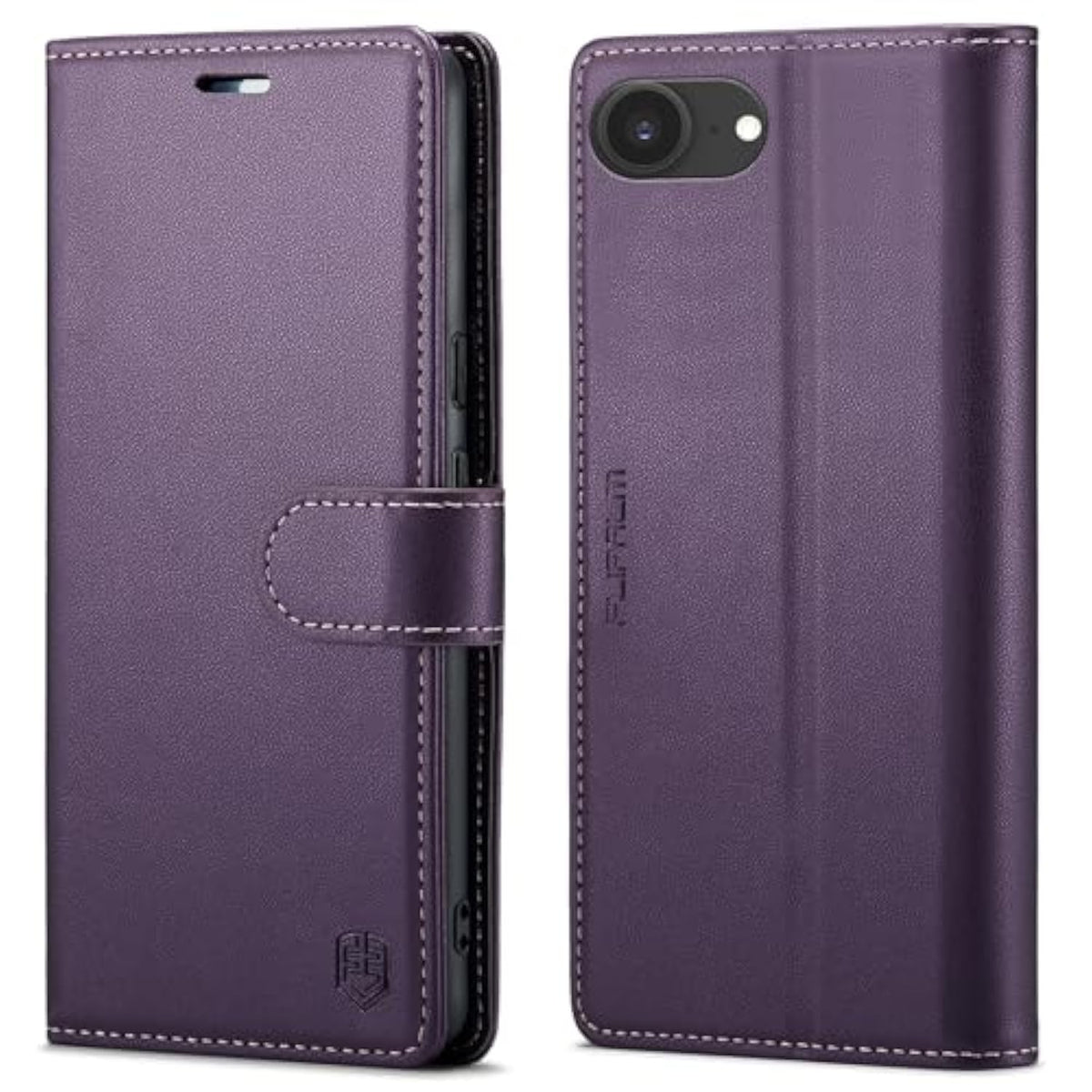 Wallet Case For Iphone 16E, Rfid Blocking Credit Card Holder, Pu Leather Folio Flip Kickstand Protective Shockproof Cover For Apple 16E (Purple)