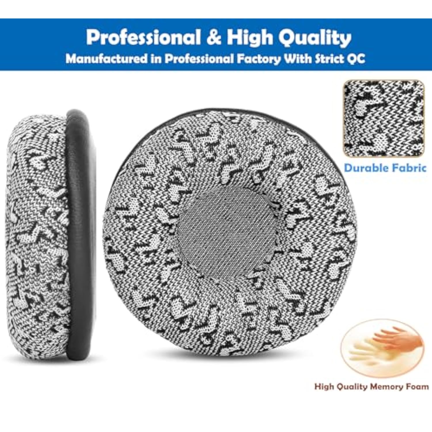 Breathable&Durable Replacement Earpads Cushion Compatible With Wantek Usb Uc600 Usb Uc602 C600M1 V600M1 Binaural F602J35 Monaural F600J35 Headphones Ear Pads