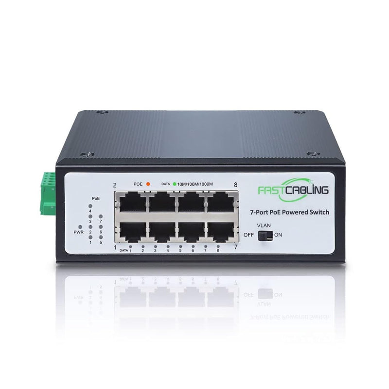 Poe Powered Switch 8 Port, 71W Poe Passthrough, Re-Use Existed Cat5E/Cat6 Cabl